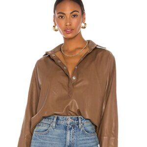 Marissa Webb Madi Leather Tunic Top